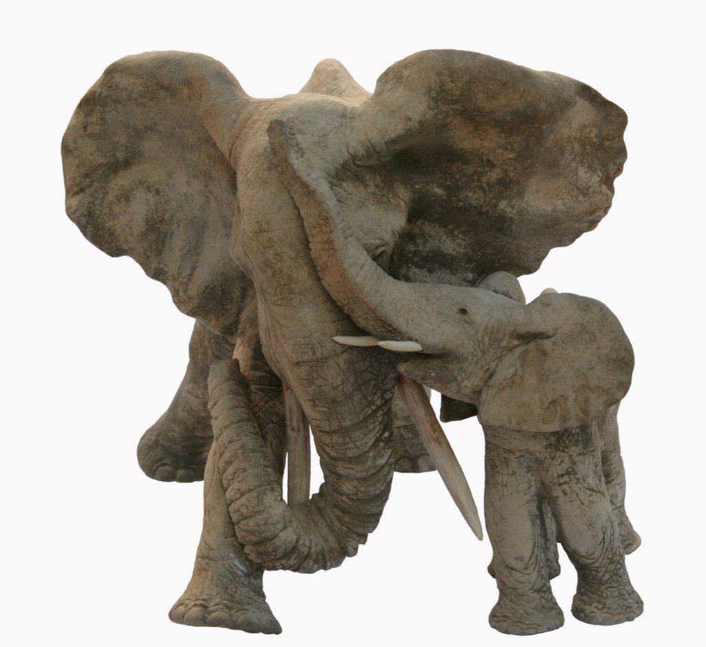 TCC71 Brûle Encens d'éléphant en terre cuite, Artisanat du Népal, Objet